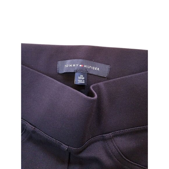 Tommy Hilfiger Skinny Slim Pants Leggings Navy Pull On Pockets Women's Sz XS New - Picture 4 of 6
